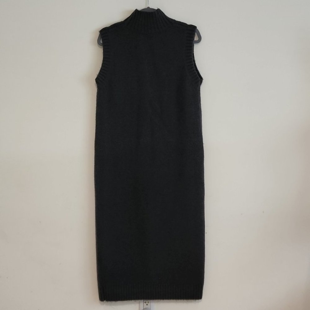 Zara Dark Gray Sleeveless Knit Sweater Vest Maxi A Line Dress M T20